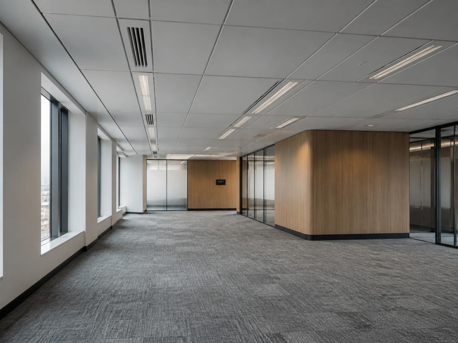 Kantoorruimte met technisch plafond